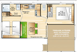 Plan du mobil-home Logia.